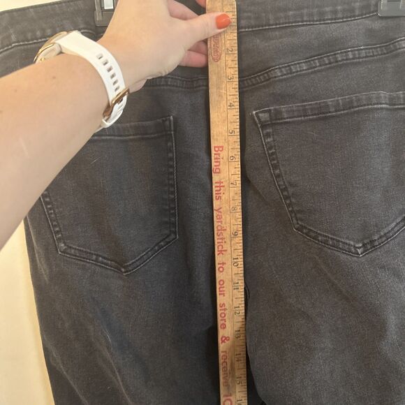 Lane Bryant Skinny Ankle Jeans Size 20 Black Mid-Rise -Stretch Distressed Y2K - Picture 11 of 12